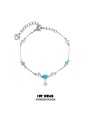 1ST XULIE Jewelry "Stone Age" Natural Stone Bracelet in Brass - Lifestyle Shot