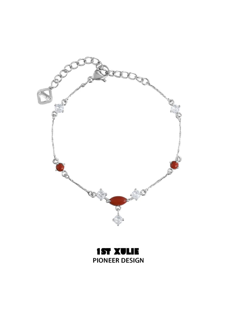 1ST XULIE Jewelry "Stone Age" Natural Stone Bracelet in Brass - Texture