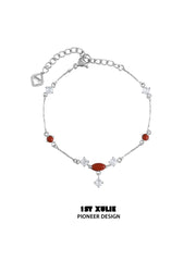 1ST XULIE Jewelry "Stone Age" Natural Stone Bracelet in Brass - Texture