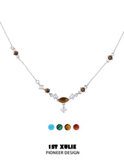 1ST XULIE Jewelry "Stone Age" Natural Stone Pendant Necklace in Rhodium Plated Brass - Packaging View