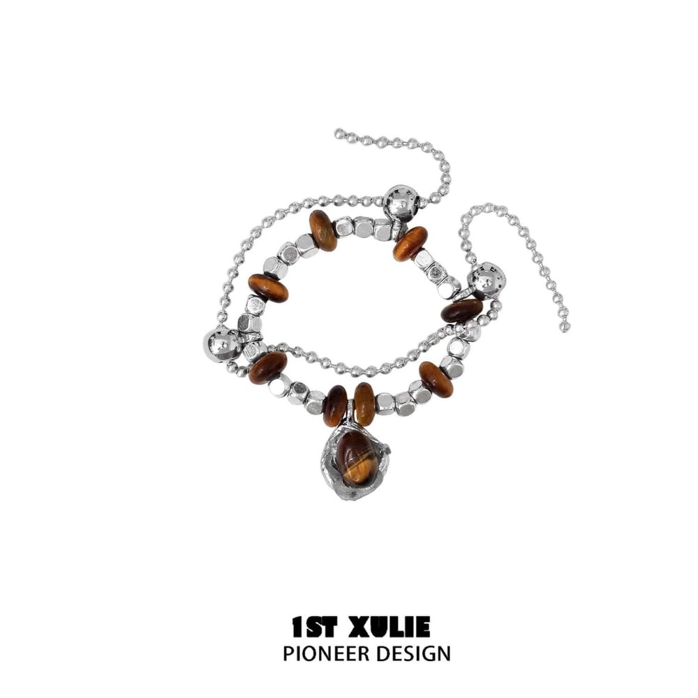 1ST XULIE "Desert Sunset" Natural Tiger Eye Gemstone Ring in 925 Sterling Silver - Detail Shot