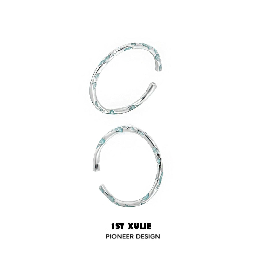 1ST XULIE "THE SEA" Ocean Wave Adjustable Band Ring in 925 Sterling Silver - Product View