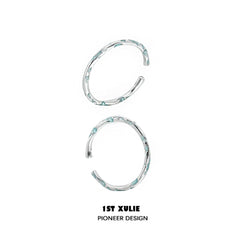 1ST XULIE "THE SEA" Ocean Wave Adjustable Band Ring in 925 Sterling Silver - Product View