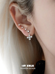 1ST XULIE "Tears of Mermaid" Pearl Drop Stud Earrings in 925 Sterling Silver - Lifestyle Shot