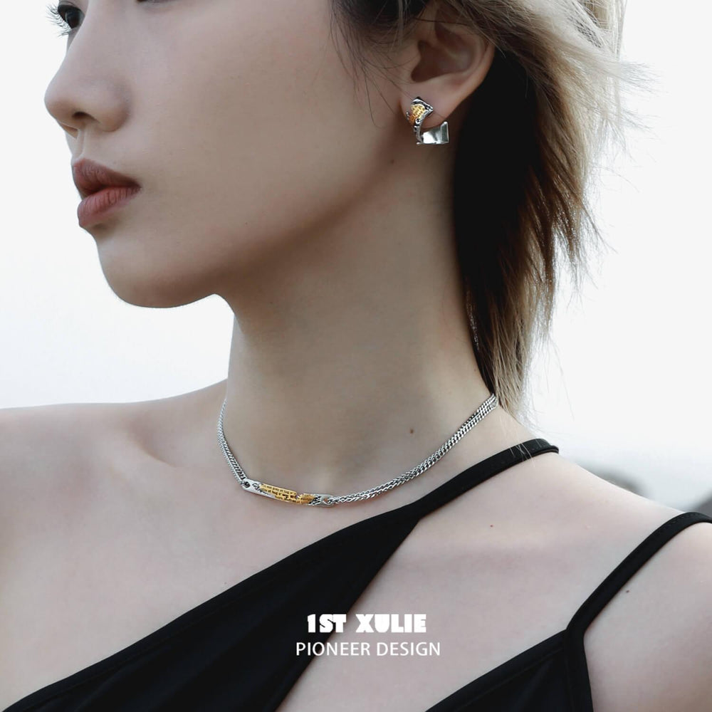 1ST XULIE "Immortal Lover" Personalized Nameplate Necklace in 925 Sterling Silver - Lifestyle Shot