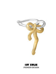 1ST XULIE "Lucky Cat" Playful Bow-Tie Cat Ear Clips in Platinum Plated - Lifestyle Shot