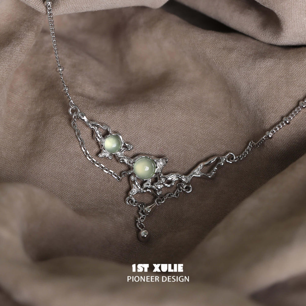 1ST XULIE "Renewal & Growth" Minimalist Choker Necklace in 925 Sterling Silver - Product View