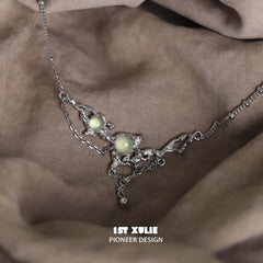 1ST XULIE "Renewal & Growth" Minimalist Choker Necklace in 925 Sterling Silver - Product View