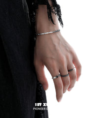 1ST XULIE "Scorch" Gradient Beaded Bracelet in 925 Sterling Silver - Angled View