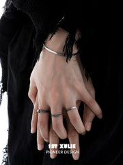 1ST XULIE "Scorch" Gradient Beaded Bracelet in 925 Sterling Silver - Lifestyle Shot