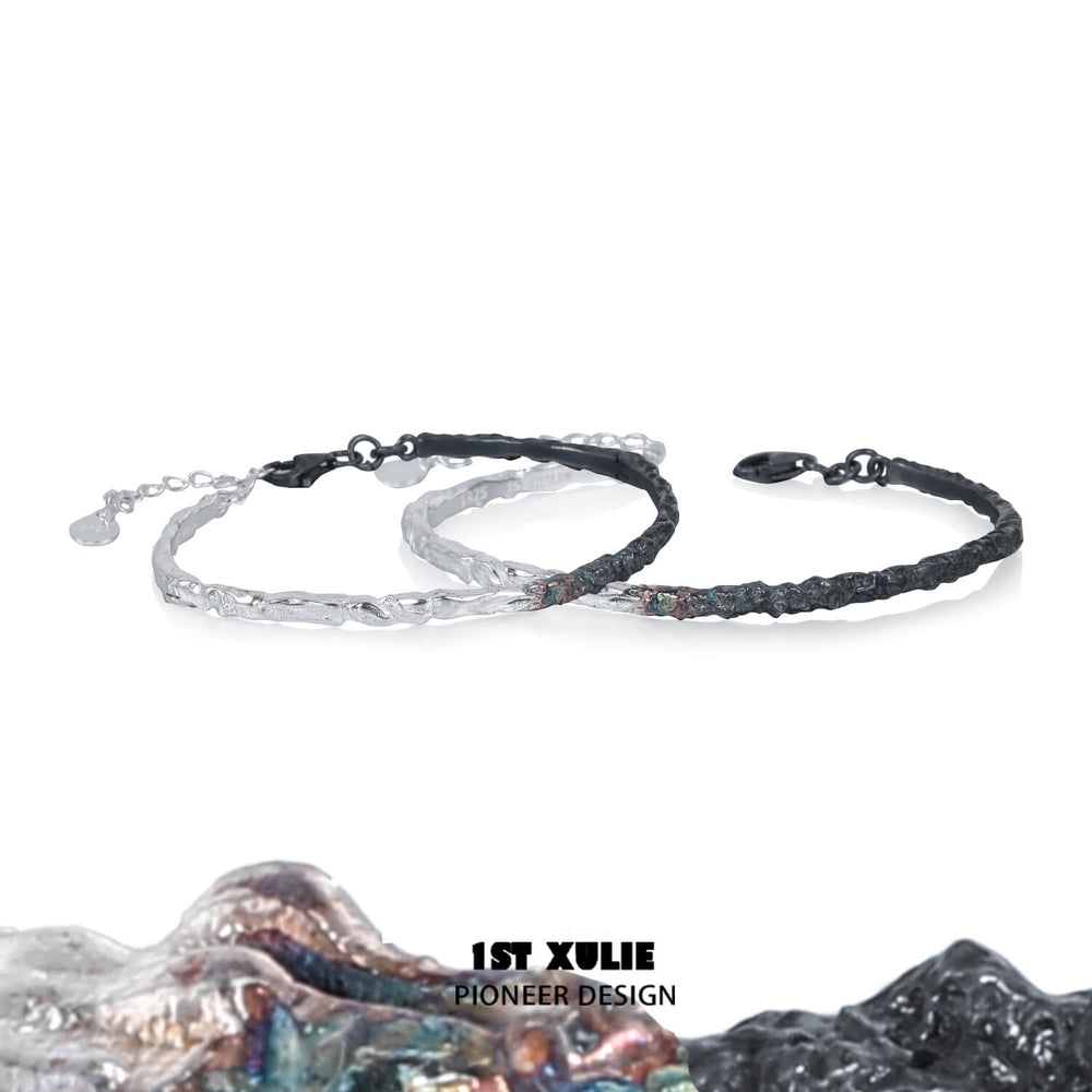 1ST XULIE "Scorch" Gradient Beaded Bracelet in 925 Sterling Silver - Product View