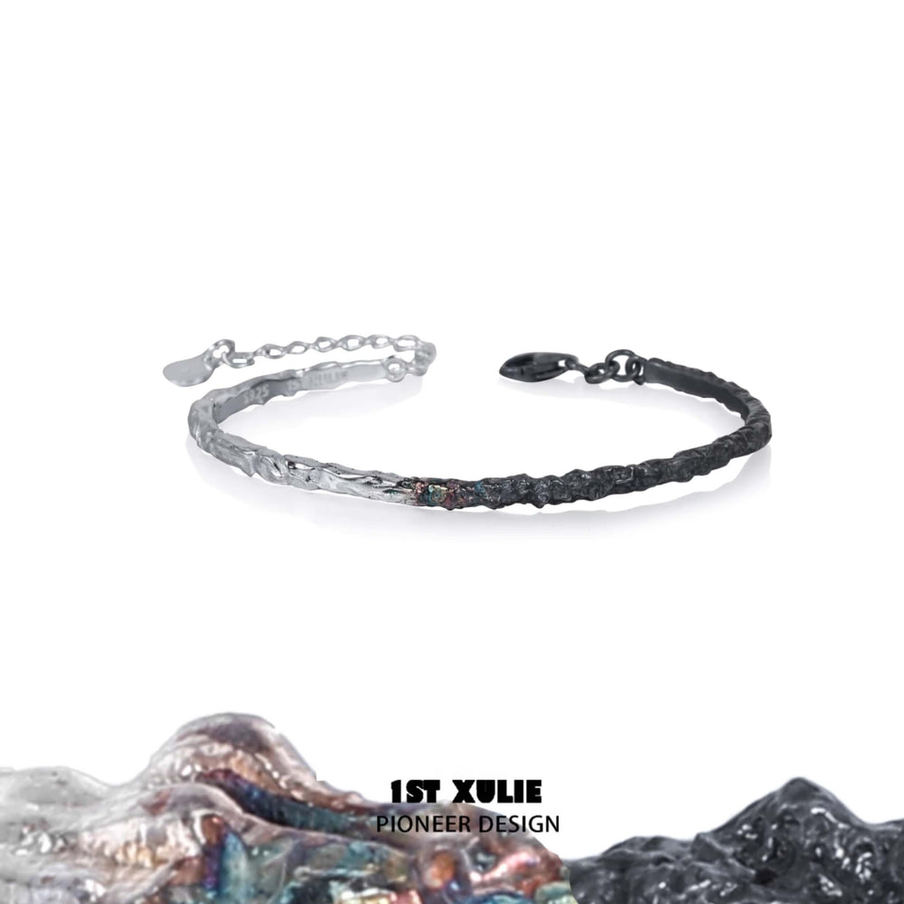 1ST XULIE "Scorch" Gradient Beaded Bracelet in 925 Sterling Silver - On Model Close-up