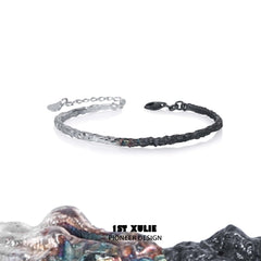 1ST XULIE "Scorch" Gradient Beaded Bracelet in 925 Sterling Silver - On Model Close-up