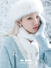 1ST XULIE Jewelry "Snow Land" Platinum Plated Snowflake Asymmetrical Ear Cuffs in Platinum - Detail Shot