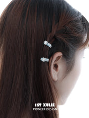 1ST XULIE "Snow Land" Snowflake Hair Cuffs in Platinum Plated - Lifestyle Shot