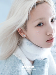 1ST XULIE Jewelry "Snow Land" Snowflake Stud Earrings in 925 Sterling Silver - Product View