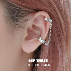 1ST XULIE "Starry Night" Platinum Plated Starry Night Chain Ear Clip - Product View