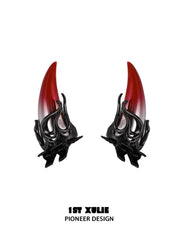 1ST XULIE "DEMON CUTIES" Statement Devil Horn Hair Clips in Plated Brass - Packaging View