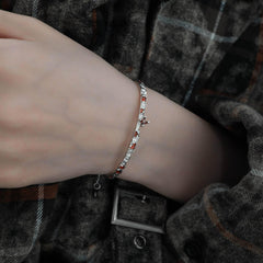 1ST XULIE "Autumn" Statement Pave Zirconia Cuff Bangle in 925 Sterling Silver - Lifestyle Shot