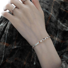 1ST XULIE "Autumn" Statement Pave Zirconia Cuff Bangle in 925 Sterling Silver - Side View