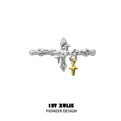 1ST XULIE "Star Dome" Statement Zircon Dome Ring in 925 Sterling Silver - Product View