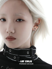 1ST XULIE Jewelry "Irises" Vintage Fleur-de-Lis Ear Cuff in 925 Sterling Silver - Product View