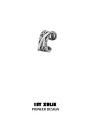 1ST XULIE "MONOLOGUES" Vintage Flowing Tassel Ear Cuffs in Platinum Plated - Packaging View