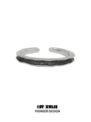 1ST XULIE "Tears of Mermaid" Vintage Mermaid's Tear Ring in 925 Sterling Silver - Side View