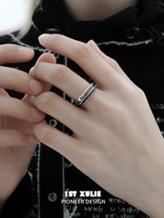 1ST XULIE "Tears of Mermaid" Vintage Mermaid's Tear Ring in 925 Sterling Silver - Detail Shot