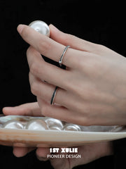 1ST XULIE "Tears of Mermaid" Vintage Mermaid's Tear Ring in 925 Sterling Silver - Product View