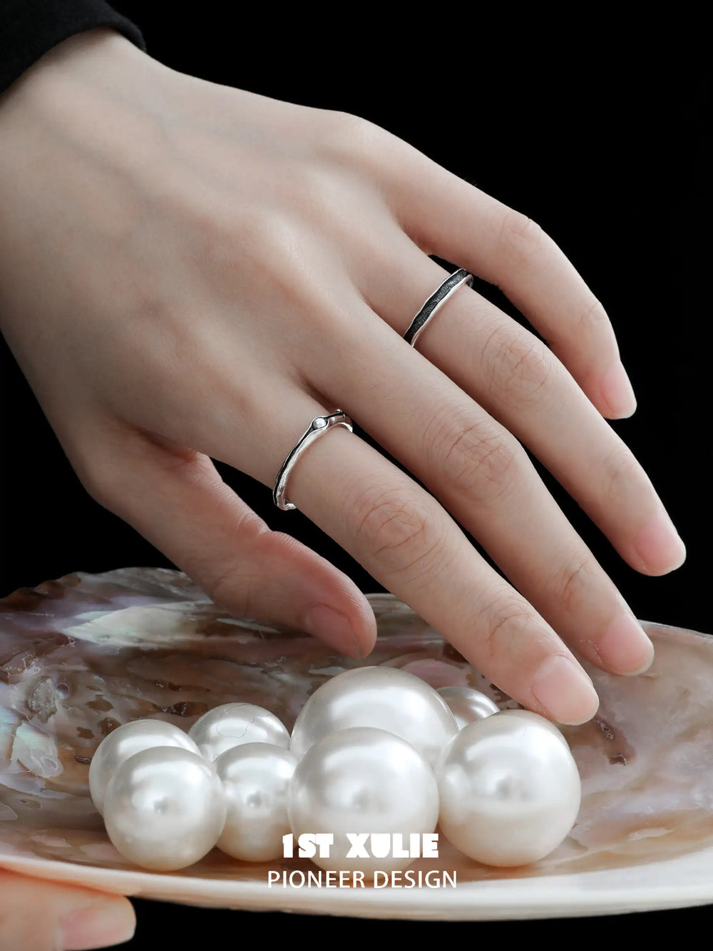 1ST XULIE "Tears of Mermaid" Vintage Mermaid's Tear Ring in 925 Sterling Silver - Packaging View