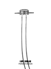 1ST XULIE "MONOLOGUES" Vintage Monologue Tassel Hairpin in Thai Silver Plated - Back View