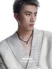 1ST XULIE "MYTH OF THE MOON" Vintage Moon & Agate Pendant Necklace in 925 Sterling Silver - Lifestyle Shot