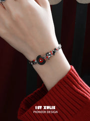 1ST XULIE "VINYL" Vinyl Record Cuff in Rhodium Plate - Side View