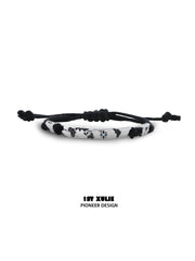 1ST XULIE "Mini World" World Map Charm Bracelet in 925 Sterling Silver - Angled Product View