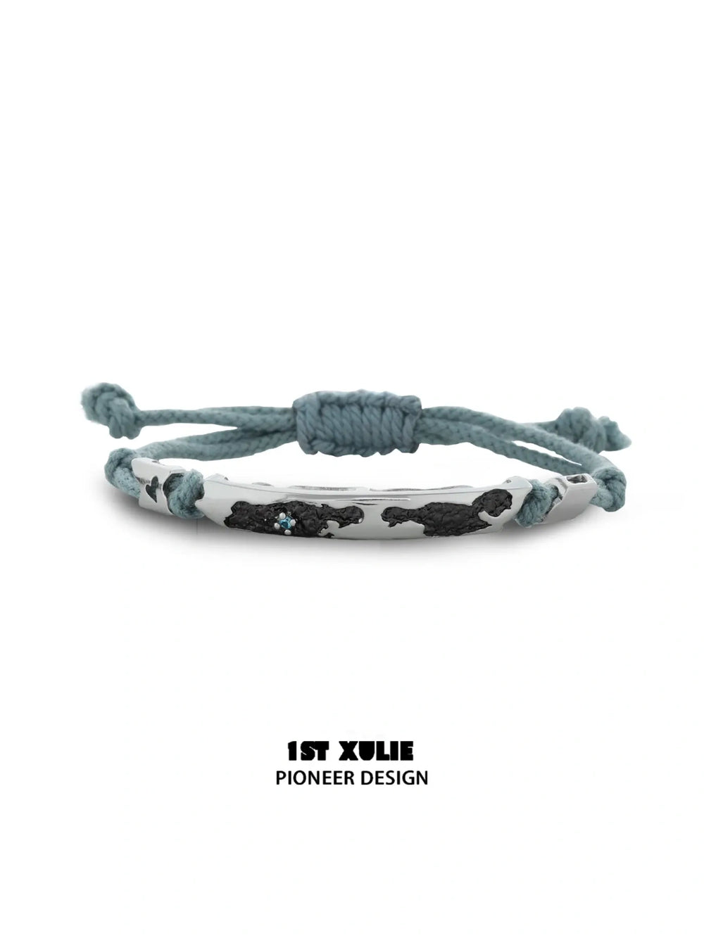 1ST XULIE "Mini World" World Map Charm Bracelet in 925 Sterling Silver - Product View on white background