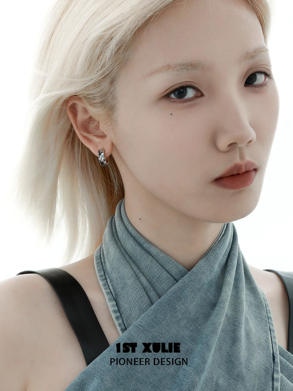 1ST XULIE "Mini World" Travel-Inspired World Map Huggie Hoop Earrings in Platinum Plated - Packaging View