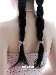 1ST XULIE Jewelry "MILLENNIUM SIGNAL" Y2K Earphone Bow Hair Clips - Product View