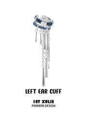 1ST XULIE Jewelry "MIAO" Miao Ethnic Tassel Ear Cuffs in Platinum Plated - Packaging View