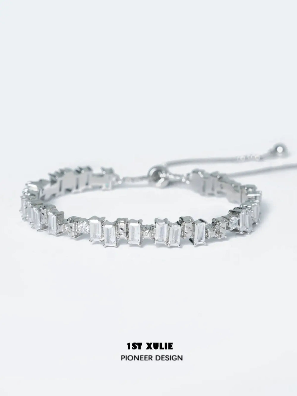1ST XULIE Jewelry "THE SEA" Ocean Blue Icelandic Starry Adjustable Bracelet in Platinum Plated - Lifestyle Shot