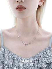 1ST XULIE "Silver Angel" Sparkling Zirconia Pendant Necklace in 925 Sterling Silver - Detail Shot