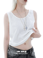 1ST XULIE Jewelry "Starfall" Statement Zirconia Cross Pendant Necklace - Packaging View
