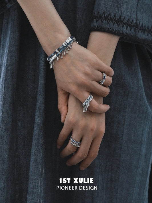 1ST XULIE Jewelry "MIAO" Tassel Ethnic Statement Ring - Product View