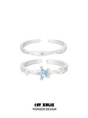 1ST XULIE Jewelry "Silver Angel" Twisted Zirconia Starlight Ring in 925 Sterling Silver - Product View