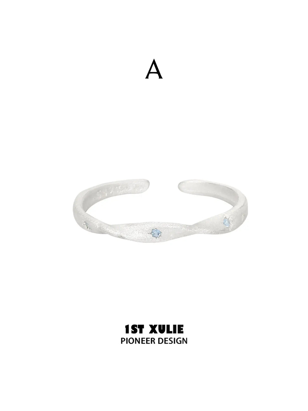 1ST XULIE Jewelry "Silver Angel" Twisted Zirconia Starlight Ring in 925 Sterling Silver - Packaging View
