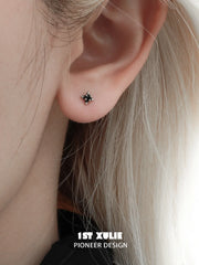 1ST XULIE Jewelry "FALLEN ANGEL" Vintage Fallen Angel Cross Stud Earrings in Brass - Texture