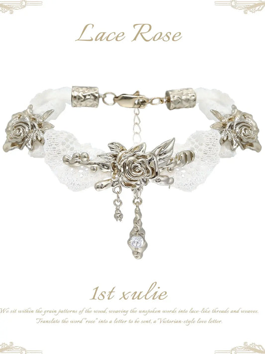 1ST XULIE Jewelry "Lace Rose" Vintage Floral Charm Bracelet in 18K Gold Plated - Packaging View
