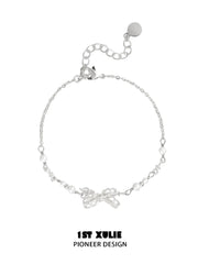 1ST XULIE Jewelry "STARLIGHT LACE" Vintage Lace Bowknot Bracelet in 925 Sterling Silver - Packaging View