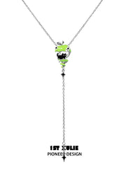 Cuties' Appleland Kitten & Puppy Platinum Plating Cyclone Apple Necklace