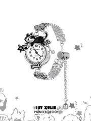 グラフィット パピー 18K プラチナメッキ エラスティックチェーンウォッチ™